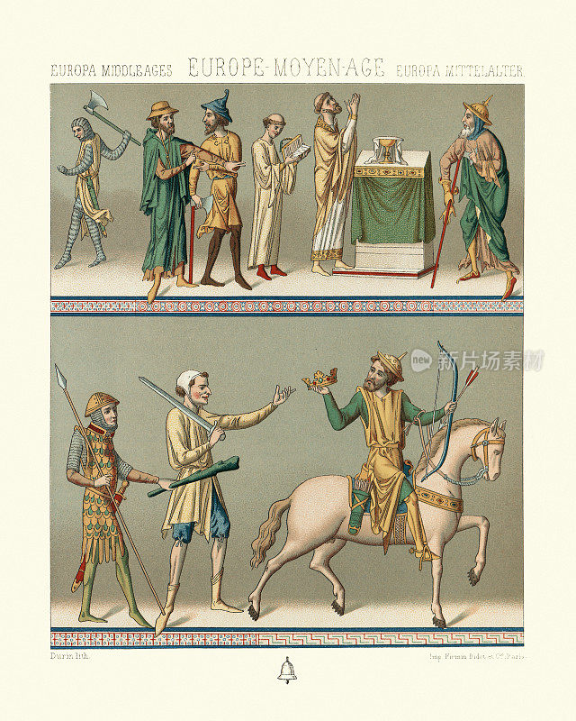 欧洲中世纪的时尚，军事，平民，宗教