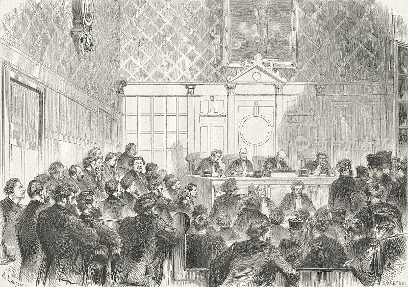 1870年6月，巴黎，对一个秘密的社会民主主义团体“国际歌声”的审判