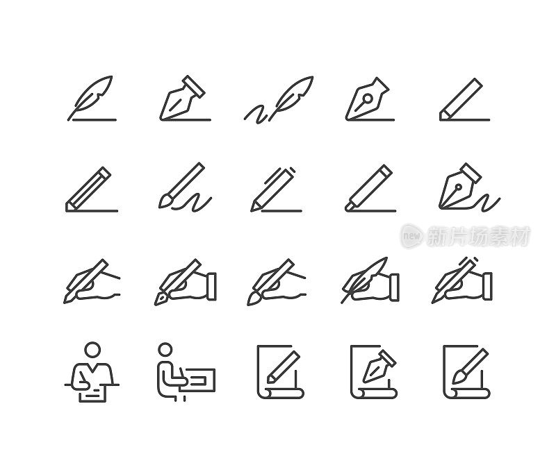 书写和绘制图标-经典线条系列