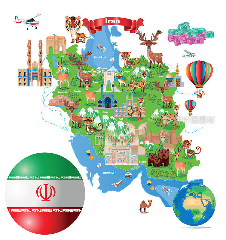伊朗卡通地图