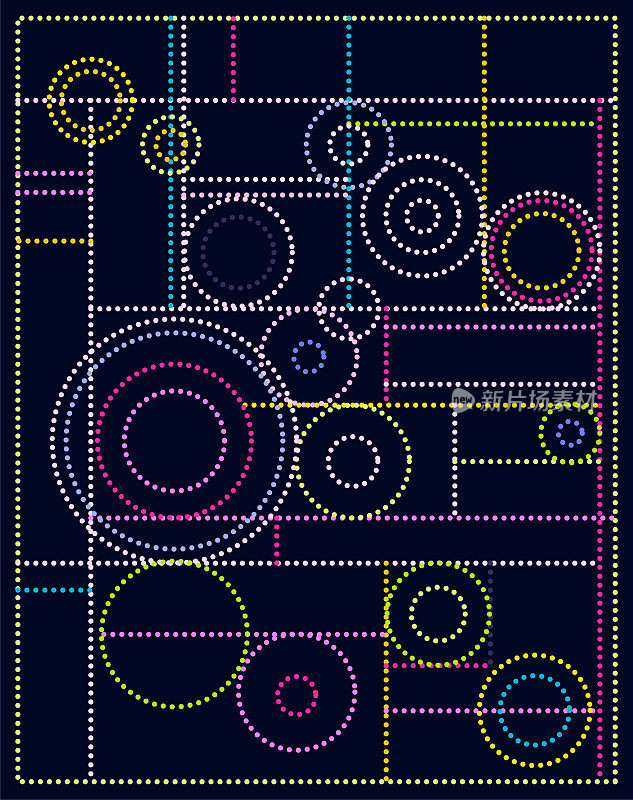 抽象色彩、圆点图案、海报素材背景