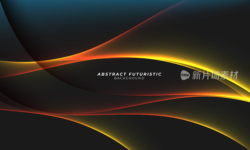 动态波维背景与光影效果-背景抽象设计艺术元素技术。未来派背景，艺术壁纸。