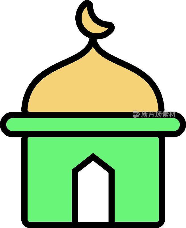 清真寺图标元素矢量设计