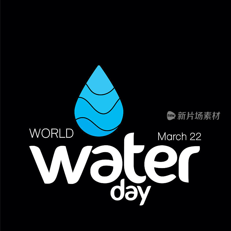 世界水日-矢量水滴概念库存说明