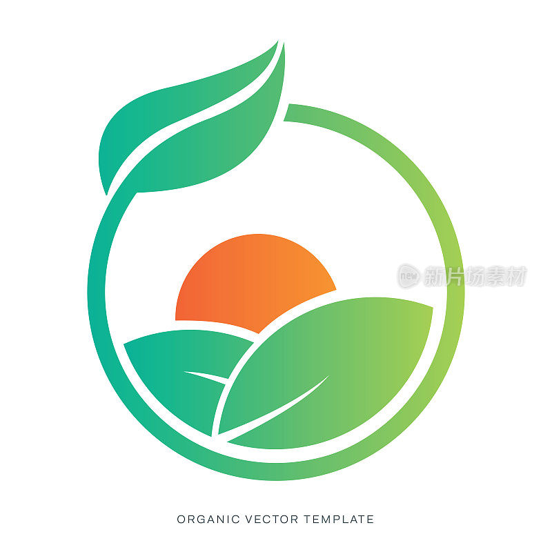 有机食品标签。天然膳食新鲜产品标志。生态农场生物食品载体溢价徽章库存插图