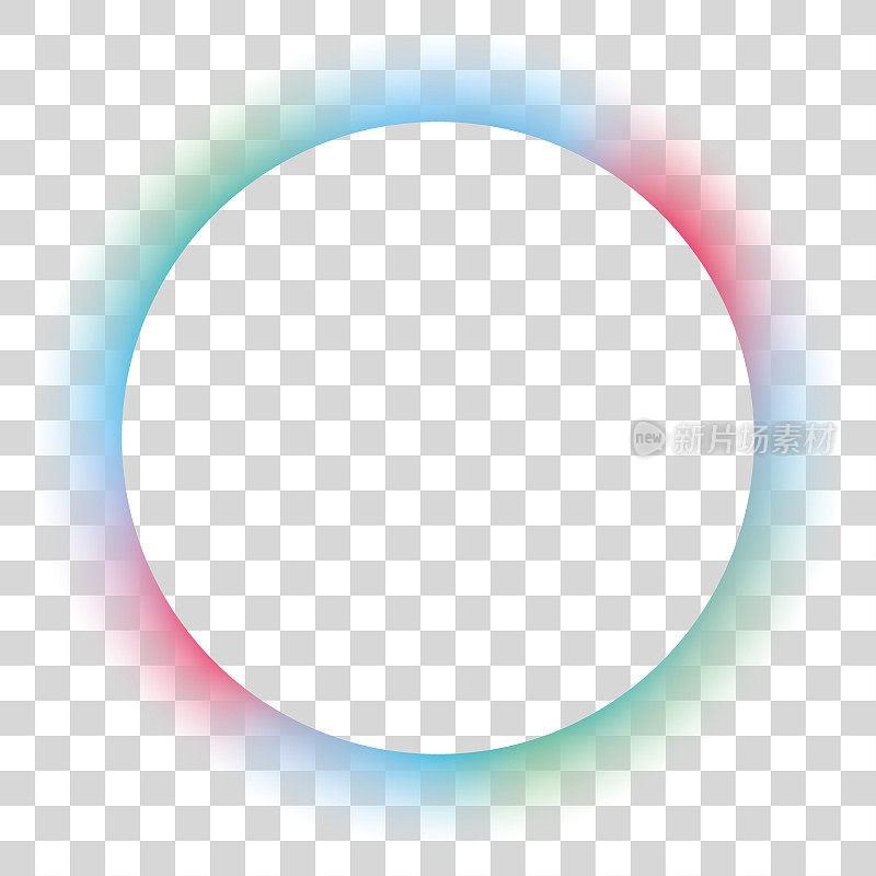 矢量插图彩虹彩色渐变横幅框架上透明的背景