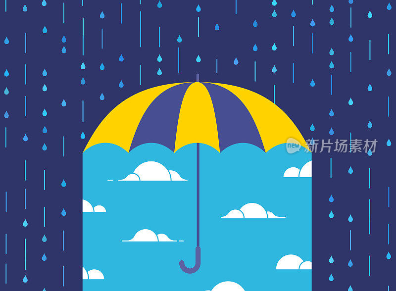 雨伞晴空防雨