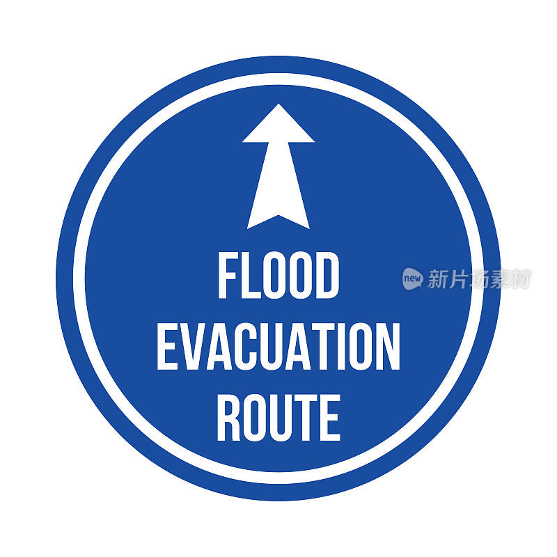 洪水疏散路线符号图标