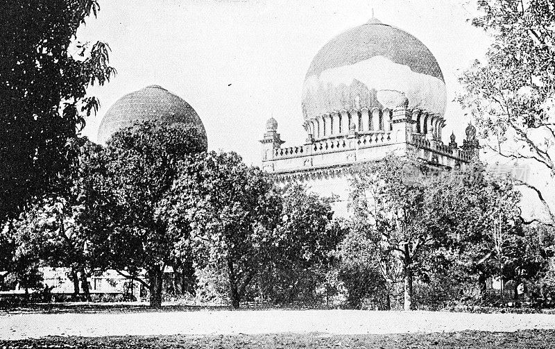 1895年印度的人物和地标:古墓，比贾布尔