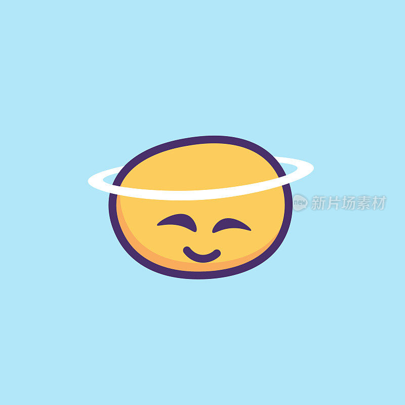 Emoticon设计蓝色背景卡通风格