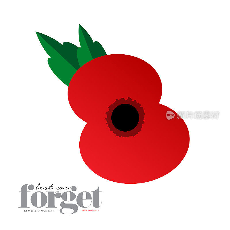 荣军纪念日。罂粟的吸引力。在新西兰、澳大利亚、加拿大和英国，阵亡将士纪念日、阵亡将士纪念日、澳新军团日的鲜花。