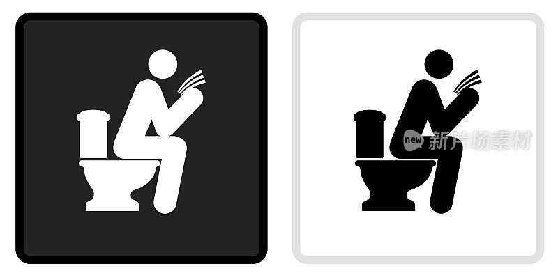 使用厕所图标在黑色按钮与白色翻转