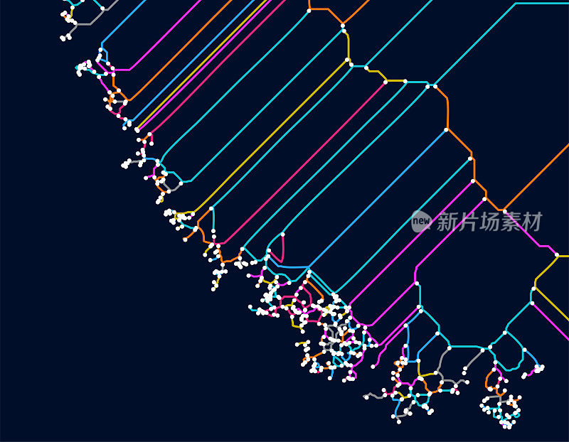 抽象彩虹简约技术线条图案海报背景