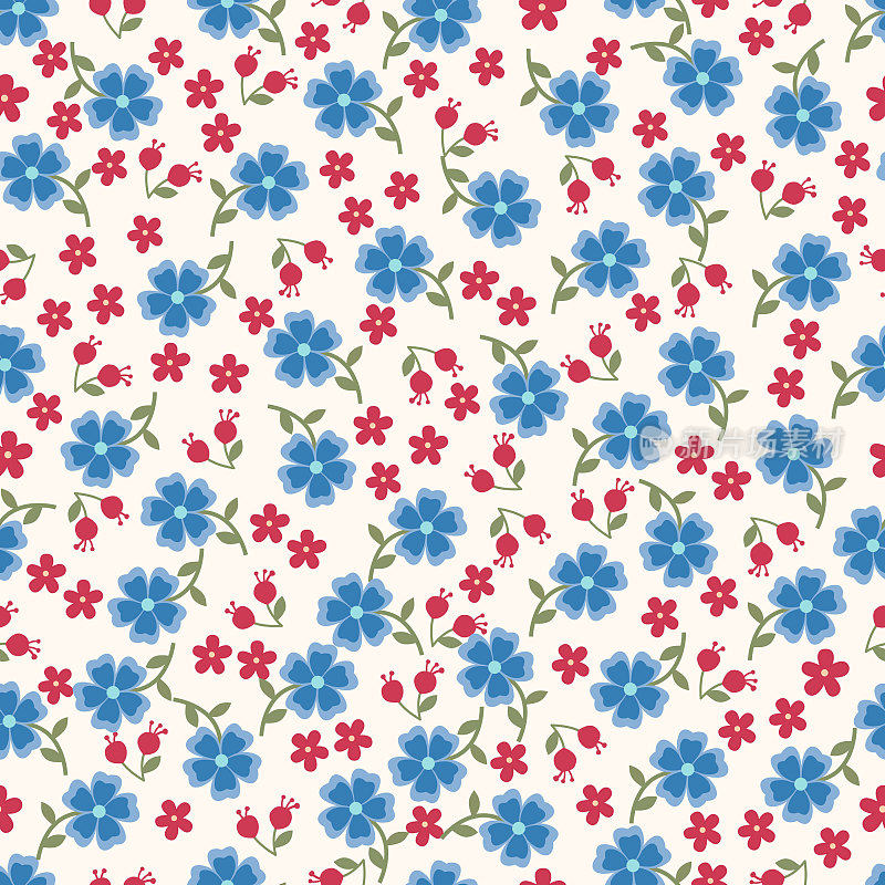 花无缝图案。