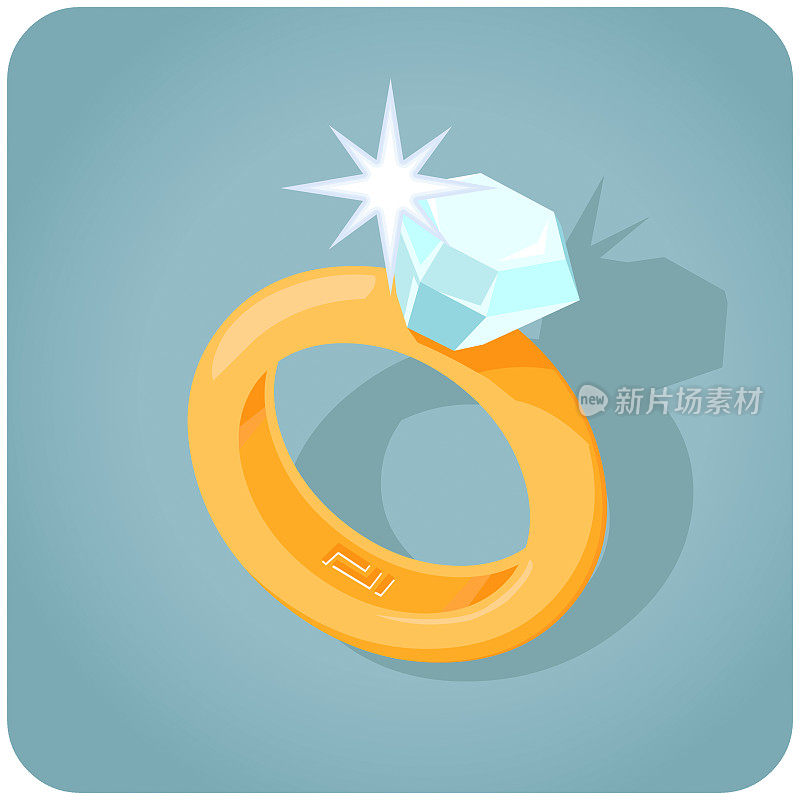 闪耀的钻石戒指