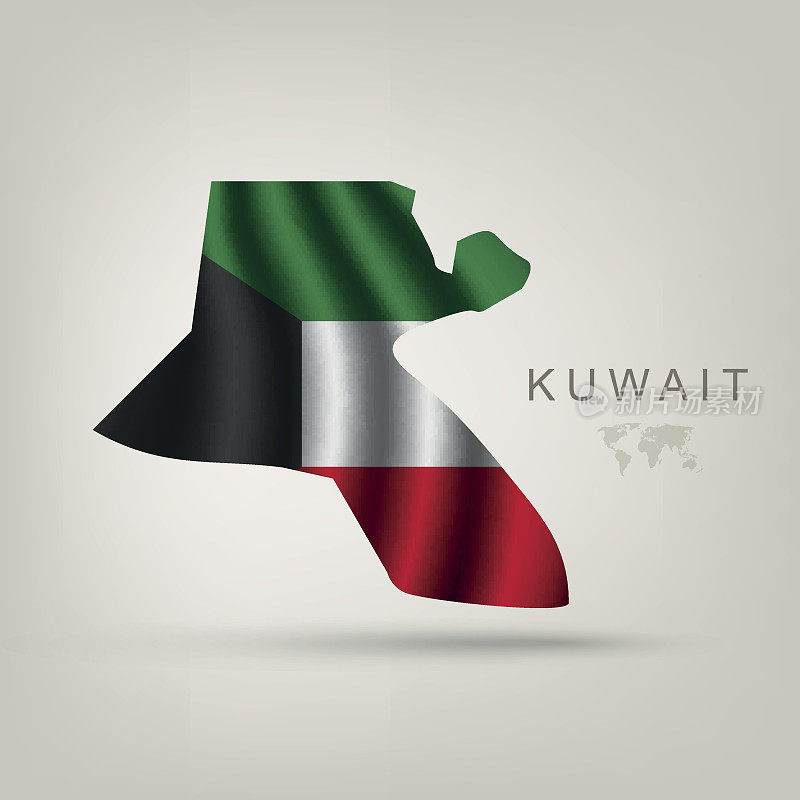 作为一个国家的科威特国旗