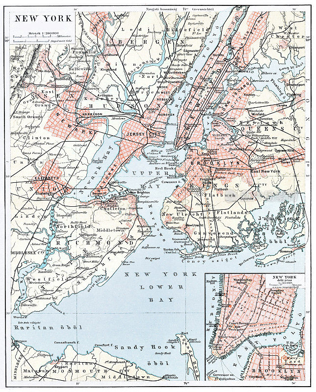 1896年的纽约市地图