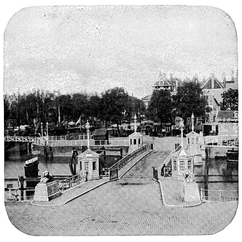 荷兰鹿特丹的小人行桥――19世纪
