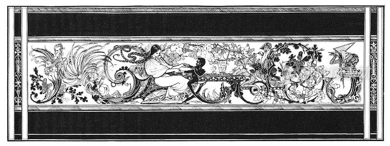 童话白雪新艺术插画1898年