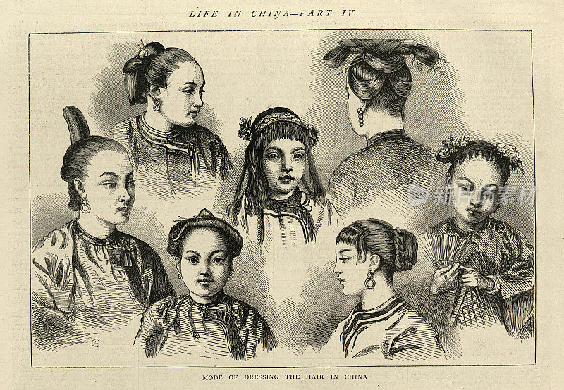 中国女性的发型，19世纪70年代，维多利亚时代