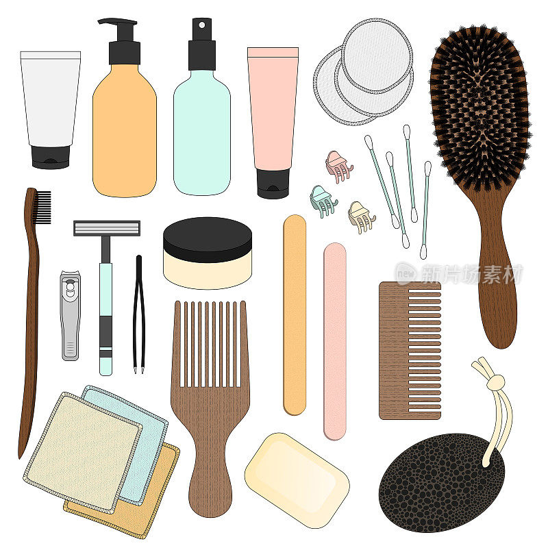 护理皮肤、头发和身体的浴室配件