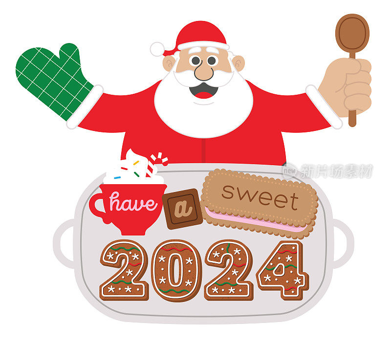 圣诞老人食品影响烹饪烘焙糖果2024姜饼饼干