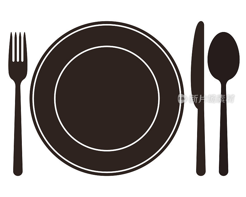盘子、刀、匙和叉