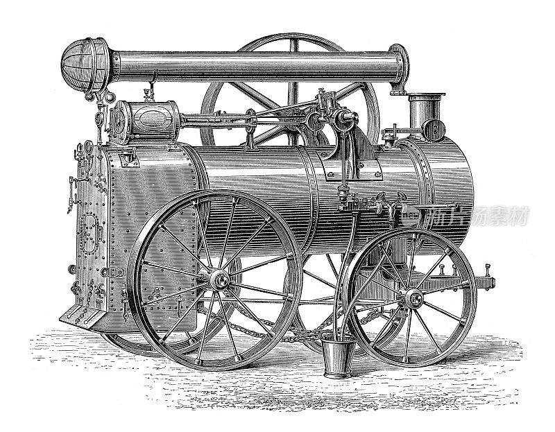 古董蒸汽火车19世纪