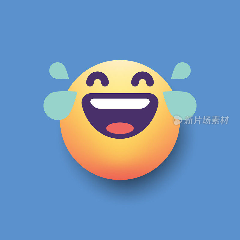 Emoticon设计元素色彩背景阴影效果