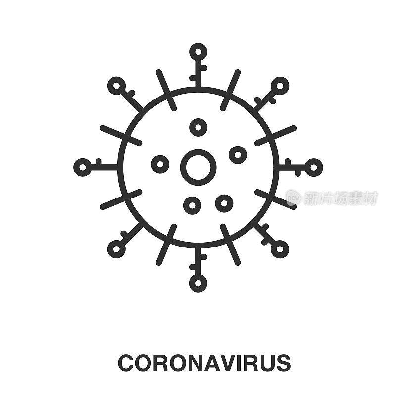 冠状病毒行图标