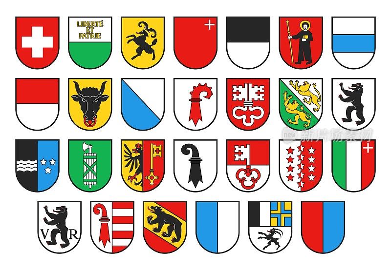 瑞士和瑞士州的盾形纹章