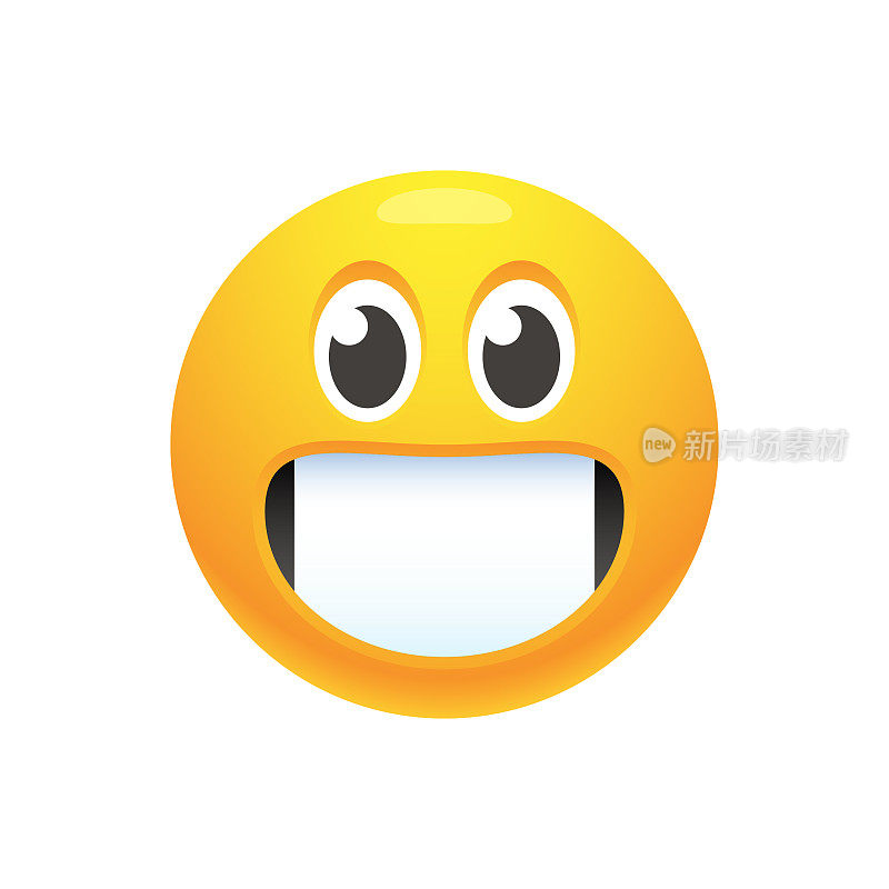 带着大牙齿微笑的表情