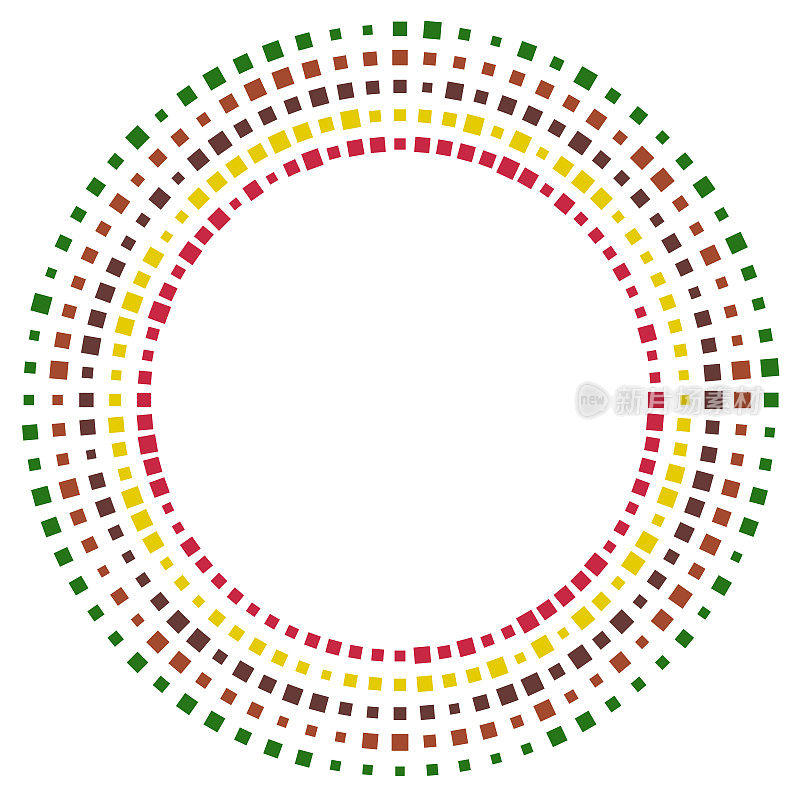 “甜甜圈”，小方块圆点同心圆轨道复制空间。