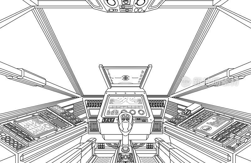 太空船太空船或飞机内部座舱