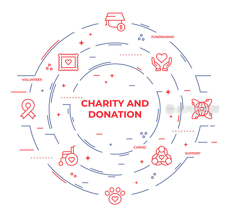 慈善和捐赠信息图表模板