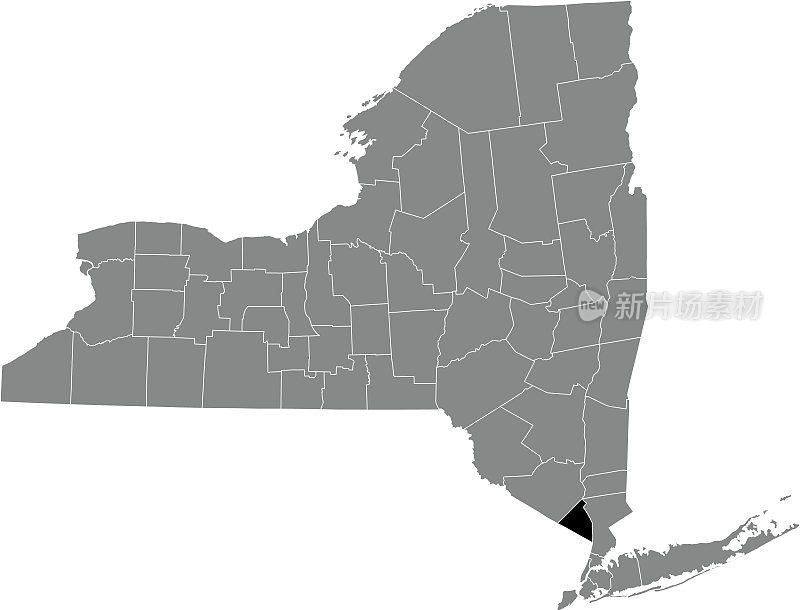 美国纽约罗克兰县的位置地图