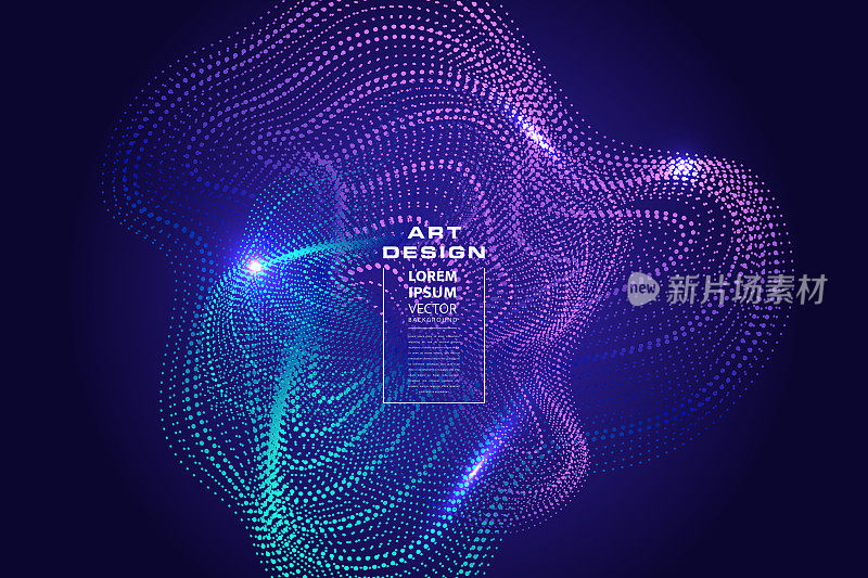 抽象矢量彩色网格在黑暗的背景。未来主义风格的名片。商务演讲的优雅背景。