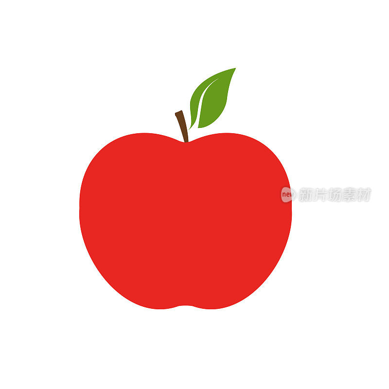 苹果矢量平面插图
