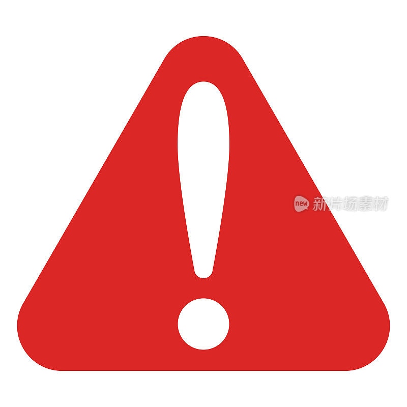 图标错误红色三角形，数字按钮，警告警告警告贴纸