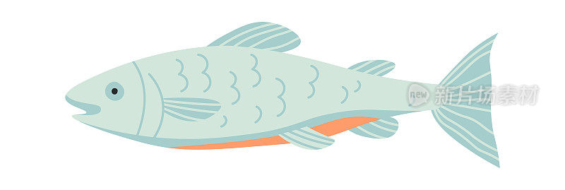 海鲜平图标鲜鱼包装食品