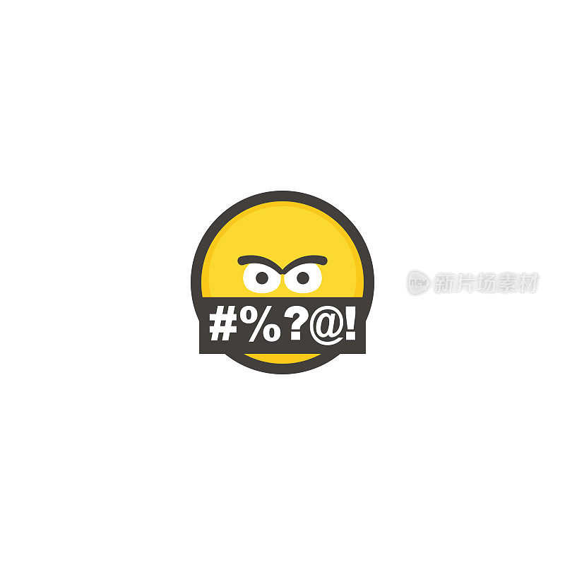 Emoticon平面设计轮廓线