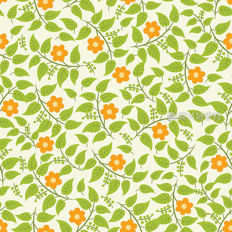 花无缝图案。