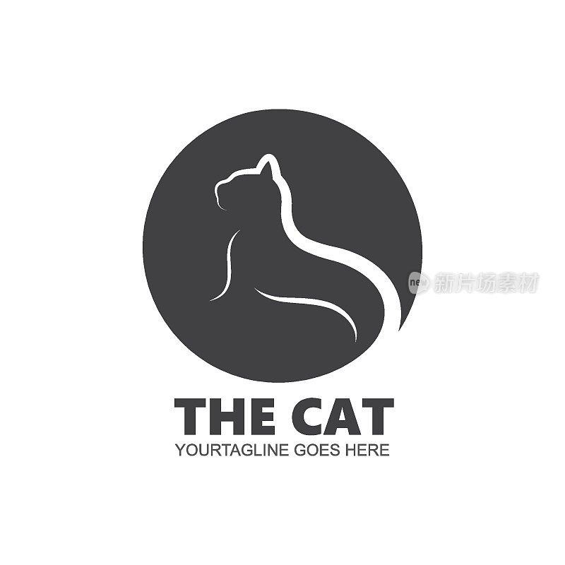 猫矢量图标插图设计