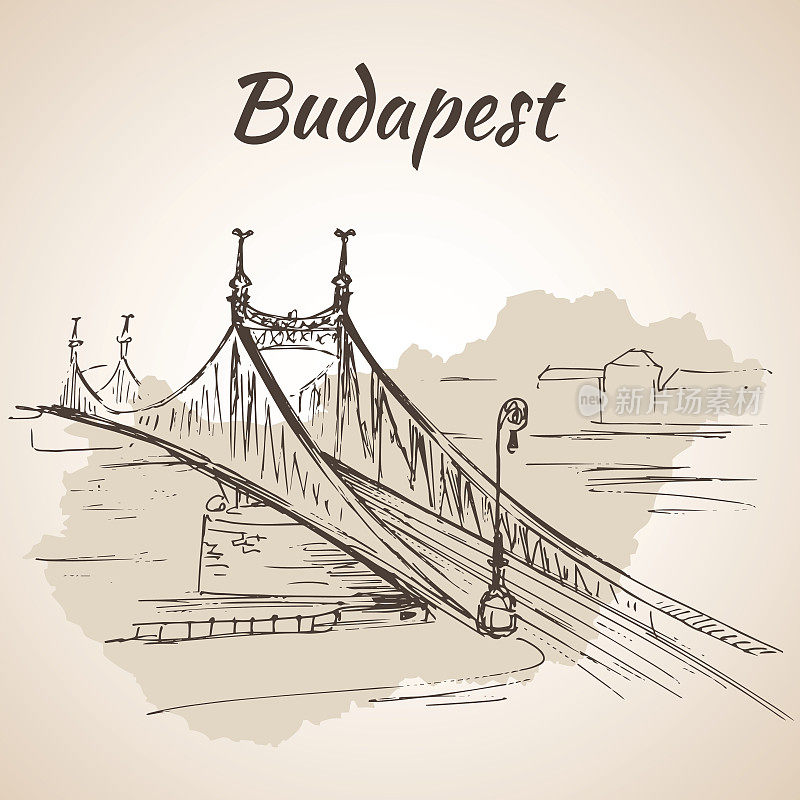匈牙利布达佩斯的自由大桥。