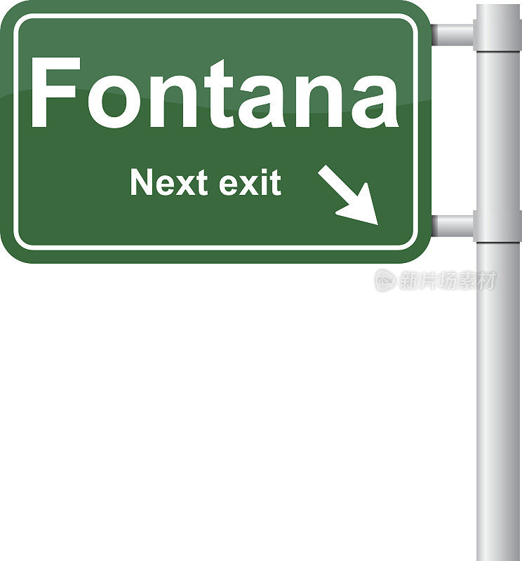 丰塔纳下一个出口绿色信号向量