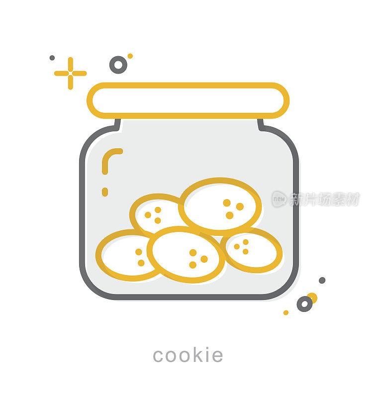 细线图标，Cookie