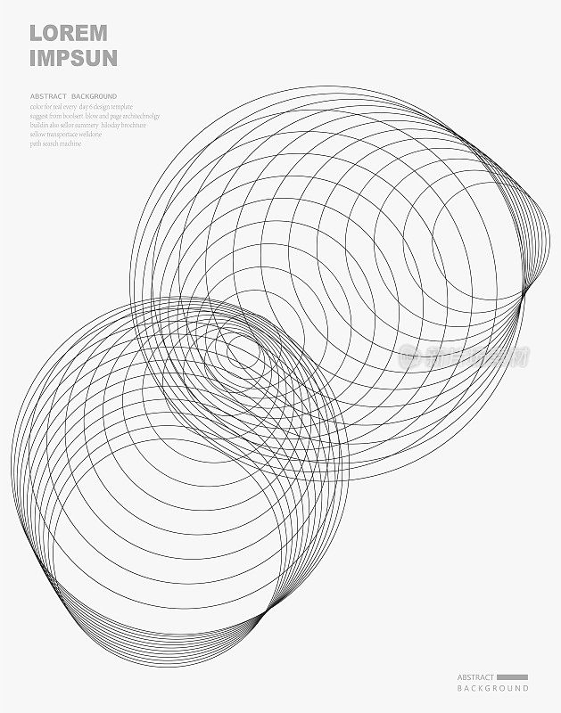 抽象圆混合线几何极简主义图案海报背景