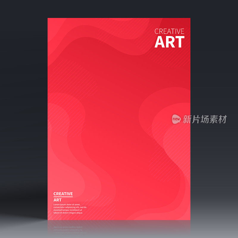 宣传册模板排版,红色封面设计,商业年报,宣传单,杂志