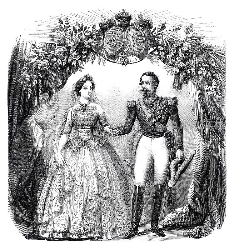 1853年，拿破仑三世与尤金妮娅的婚礼