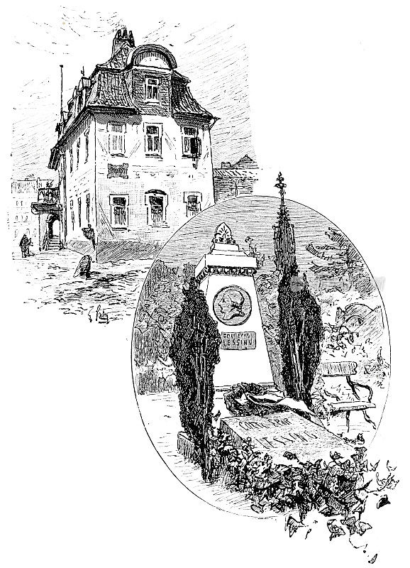布伦瑞克，莱辛的房子和坟墓